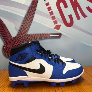Nike Air Jordan 1 MCS Cleats Game Royal Mens Size 13 NEW